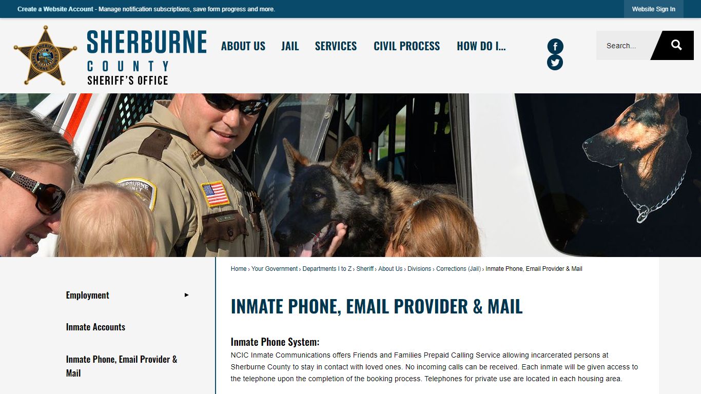 Inmate Phone, Email Provider & Mail | Sherburne County, MN